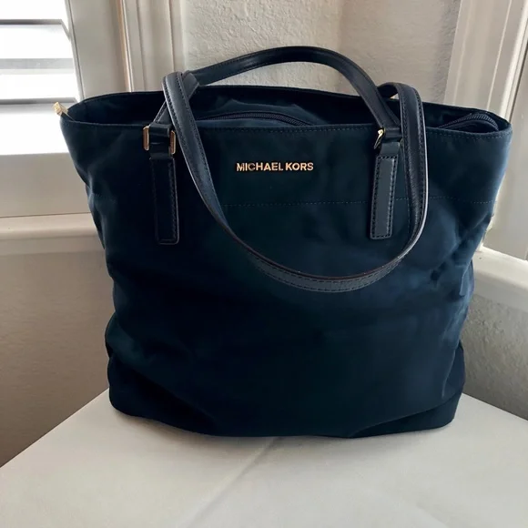 Michael Kors Bags Michael Kors Navy Morgan Nylon Tote Poshmark
